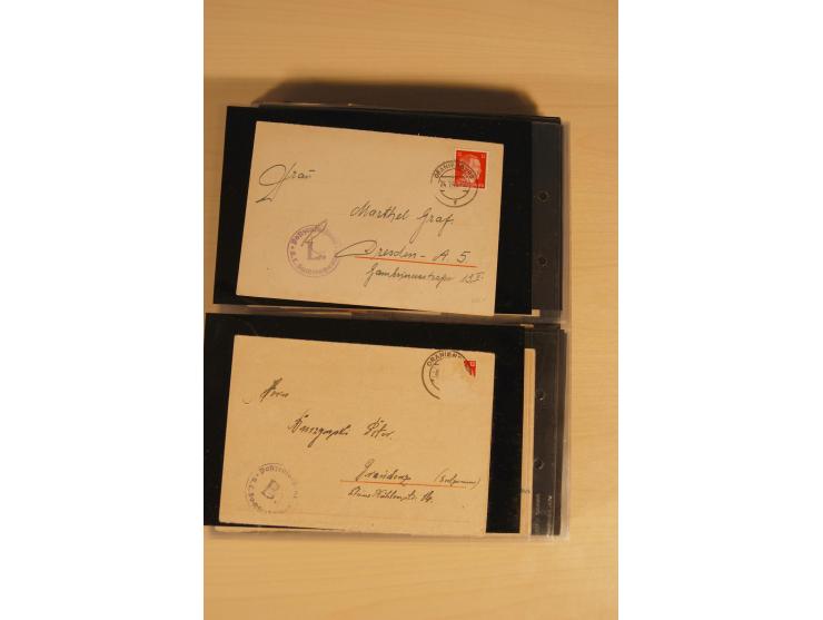 JUDAIKA: 1880/1960 (ca.), interessante Sammlung mit vielen Briefen und Karten, Geldscheinen, Dokumenten etc., dabei Holy Land