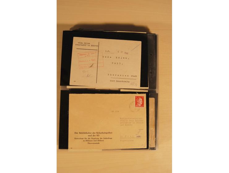 JUDAIKA: 1880/1960 (ca.), interessante Sammlung mit vielen Briefen und Karten, Geldscheinen, Dokumenten etc., dabei Holy Land