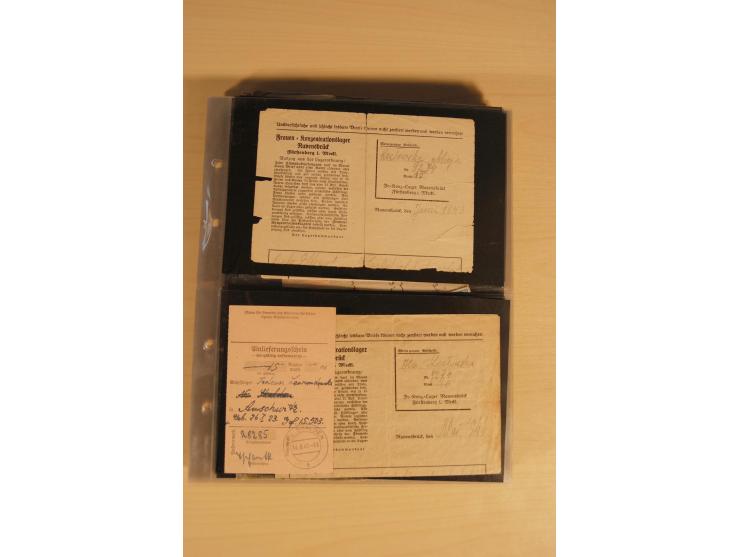 JUDAIKA: 1880/1960 (ca.), interessante Sammlung mit vielen Briefen und Karten, Geldscheinen, Dokumenten etc., dabei Holy Land