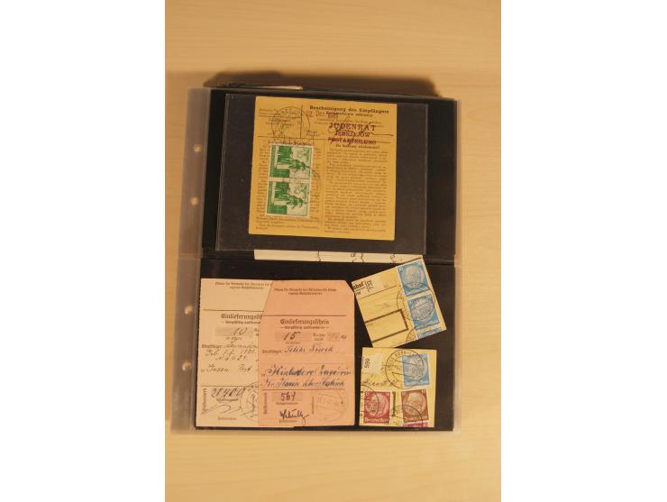 JUDAIKA: 1880/1960 (ca.), interessante Sammlung mit vielen Briefen und Karten, Geldscheinen, Dokumenten etc., dabei Holy Land