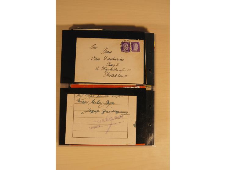 JUDAIKA: 1880/1960 (ca.), interessante Sammlung mit vielen Briefen und Karten, Geldscheinen, Dokumenten etc., dabei Holy Land