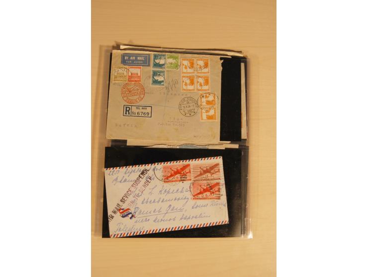 JUDAIKA: 1880/1960 (ca.), interessante Sammlung mit vielen Briefen und Karten, Geldscheinen, Dokumenten etc., dabei Holy Land