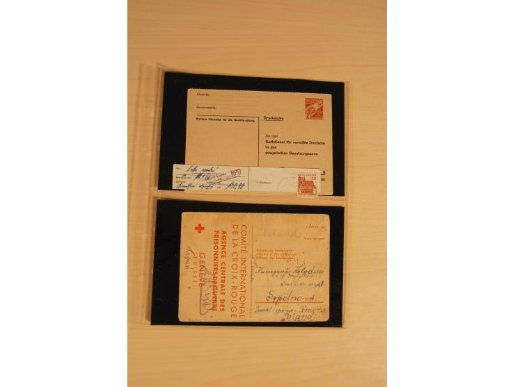 JUDAIKA: 1880/1960 (ca.), interessante Sammlung mit vielen Briefen und Karten, Geldscheinen, Dokumenten etc., dabei Holy Land