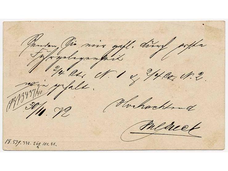 1/2 Gr. ziegelrot mit Preußen-Ra2 "WERNIGERODE/30 11" auf dekorativer Postkarte nach Nordhausen, Pracht
