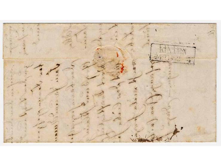 5 Gr. ockerbraun in Mischfrankatur mit 10 Gr. graubraun auf Paketbegleitbrief von "KÖNIGSBERG 21 12 72"  nach Kinten, gute un