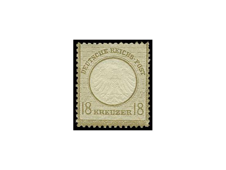18 Kr. ockerbraun in frischer Farbe mit guter Prägung, postfrisch, bis auf zwei leicht verkürzte Zähne üblich gezähnt, Fotoat