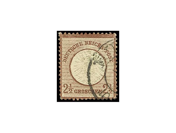2 1/2 Gr. lilabraun, sauber gestempelt, Pracht, Fotobefund Sommer BPP (Mi. 500,-)