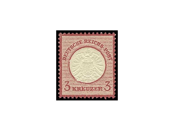 3 Kr. karmin mit Plattenfehler Handbuch-Nr. IVb, farbfrisch, gut geprägt und gezähnt, postfrisch, Kabinett
