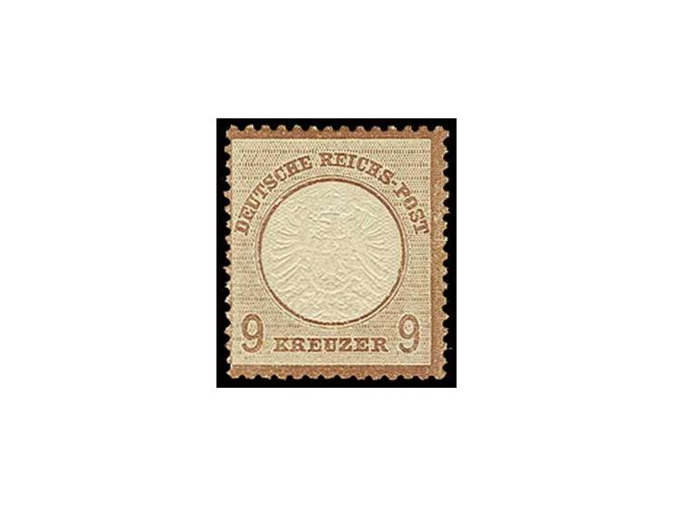 9 Kr. rötlichbraun mit Plattenfehler "Kerbe im Kreis unter TS in DEUTSCHE", Feld 122, ungebraucht, Pracht, Fotobefund Sommer 