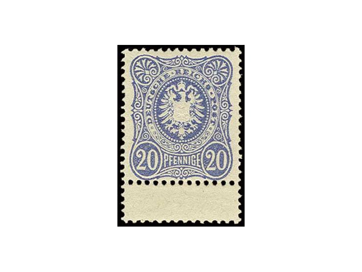 20 Pfge. ultramarin mit unten Zwischensteg, farbfrisch und gut gezähnt, postfrisch, Kabinett, Fotoattest Zenker BPP (Mi. ca. 