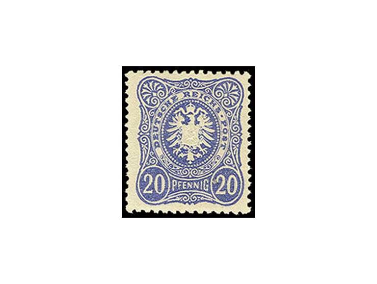 20 Pfg. dunkelultramarin, postfrisch, Kabinett, Fotoattest Wiegand BPP (Mi. 900,-)