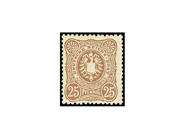 25 Pfg. orangebraun, postfrisch, sehr gut gezähnt und farbfrisch, Kabinett, sign. Engel und Fotobefund Zenker BPP (Mi. 900,-)
