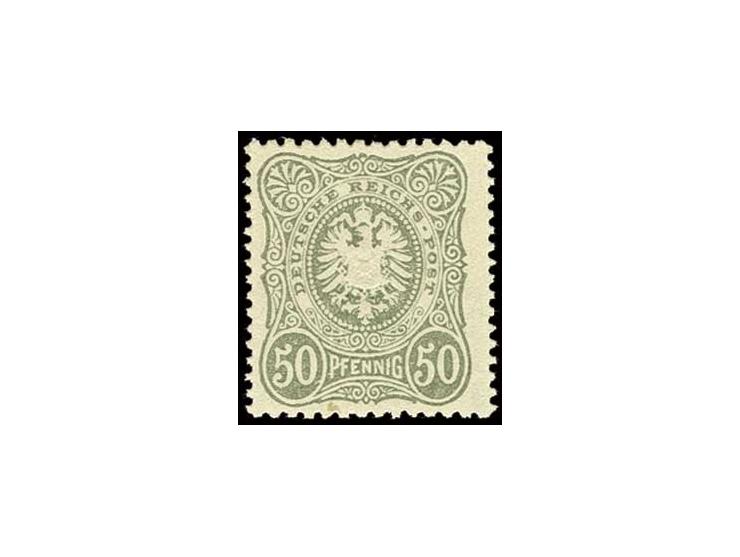50 Pfg. olivgrau, farbfrisch und sehr gut gezähnt, postfrisch, Kabinett, sign. Jäschke-L. BPP (Mi. 2500,-)