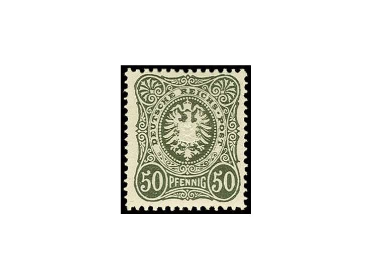 50 Pfg. dunkelgrünoliv, farbfrisch und sehr gut gezähnt, postfrisch, Kabinett, Fotobefund Wiegand BPP (Mi. 650,-)