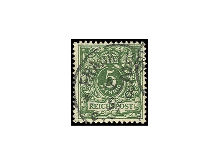 5 Pfg. dunkelgelbgrün, farbfrisch mit EKr. "FRANKFURT 19/8 91", Kabinett, doppelt sign. Zenker BPP (Mi. 300,-)
