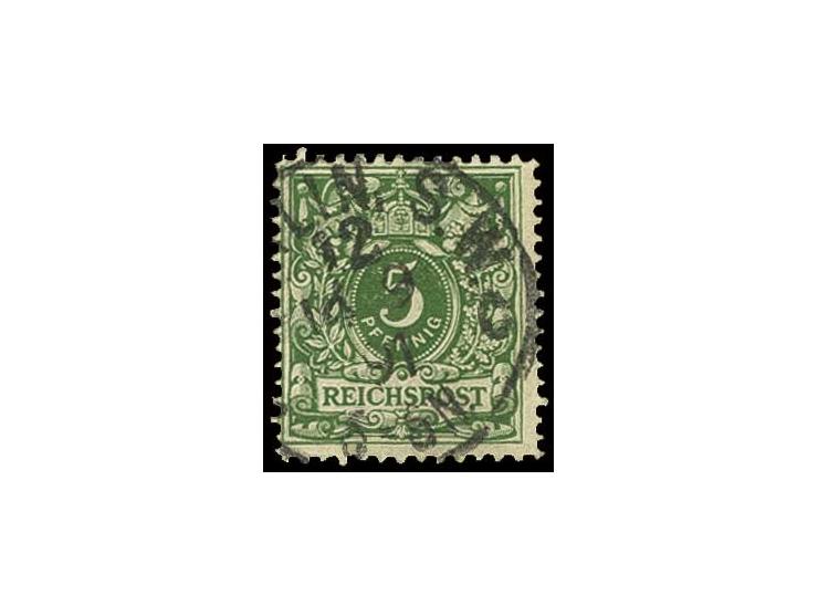 5 Pfg. dunkelgelblichgrün, gestempelt, Pracht, Fotobefund Jäschke-L. BPP (Mi. 300,-)