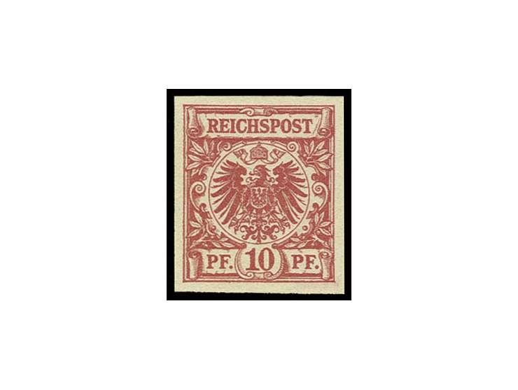 10 Pfg. lebhaftrosarot, breitrandig ungezähnt, postfrisch, Luxus, sign. W. Engel und Fotobefund Zenker BPP (Mi. 900,-)