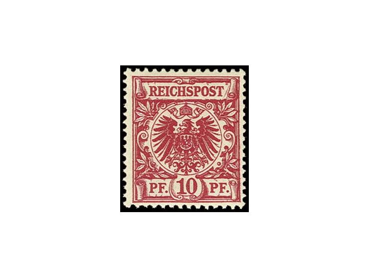 10 Pfg. dunkelrosa, farbfrisch und sehr gut gezähnt, postfrisch, Kabinett, Fotoattest Wiegand BPP (Mi. 800,-)