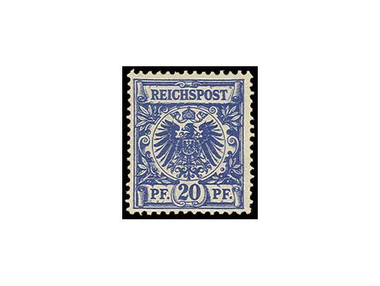 20 Pfg. mittelblau, postfrisch, Pracht, Fotoattest Jäschke-L. BPP (Mi. 550,-)