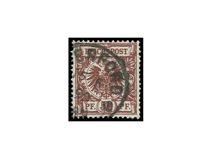 50 Pfg. weinrot mit EKr. "HERFORD 16 5 90", Kabinett, doppelt sign. Zenker BPP (Mi. 2.000,-)
