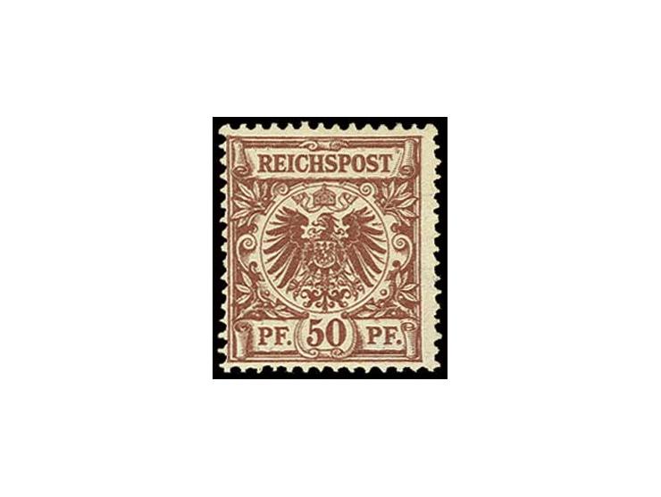 50 Pfg. rötlichbraun, postfrisch mit vollem Originalgummi in tadelloser Erhaltung, Kabinett, u.a. sign. Zenker BPP sowie Foto