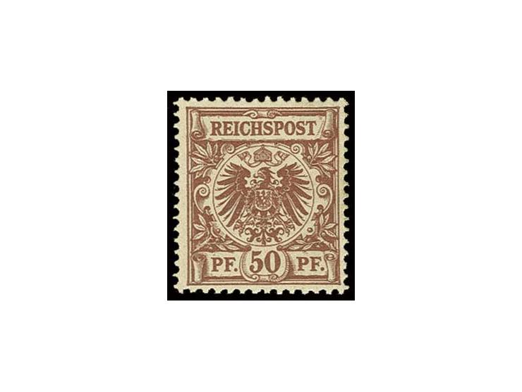 50 Pfg. mattrosabraun, farbfrisch und vollzähnig, postfrisch, Pracht, Fotobefund Zenker BPP (Mi. 1500,-)