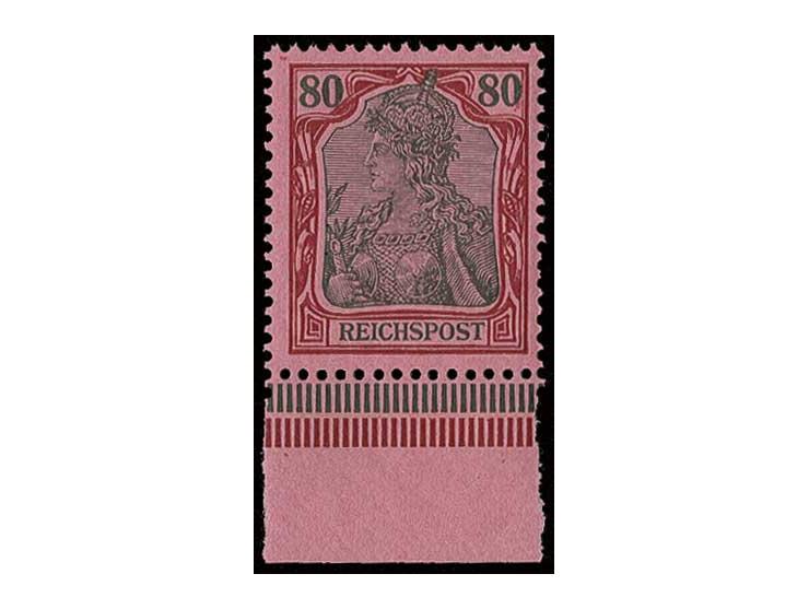 2-80 Pfg. kpl., alles postfrische Unterrandstücke, Kabinett (Mi. 850,-)