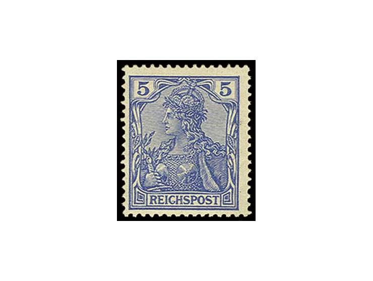 5 Pfg., Probedruck in violettultramarin, ungebraucht, Pracht, sign. Georg Bühler (Mi. 1.500,-)