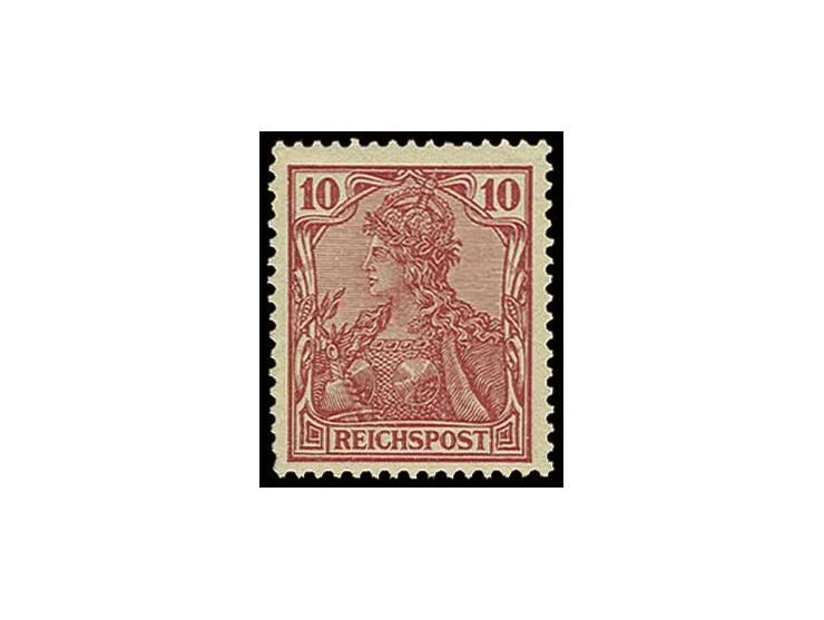 10 Pfg. dunkelbräunlichrot, postfrisch, Kabinett, Fotoattest Jäschke-L. BPP