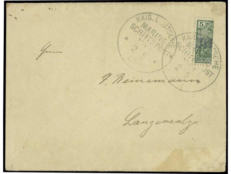 dito, hervorragend klarer Abschlag auf linker Hälfte, entwertet mit Stempel "MSP No. 1/2.5.01" auf aus einem Briefumschlag he