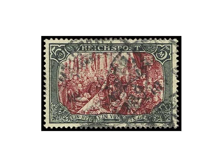 5 M., Type I, etwas unklar gestempelt "PLAUEN", Pracht, Fotoattest Jäschke-L. BPP (Mi. 2800,-)