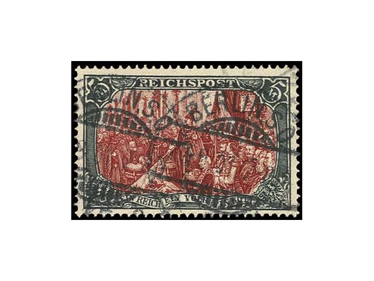 5 M., gestempelt "BERLIN 4.9.01", Pracht