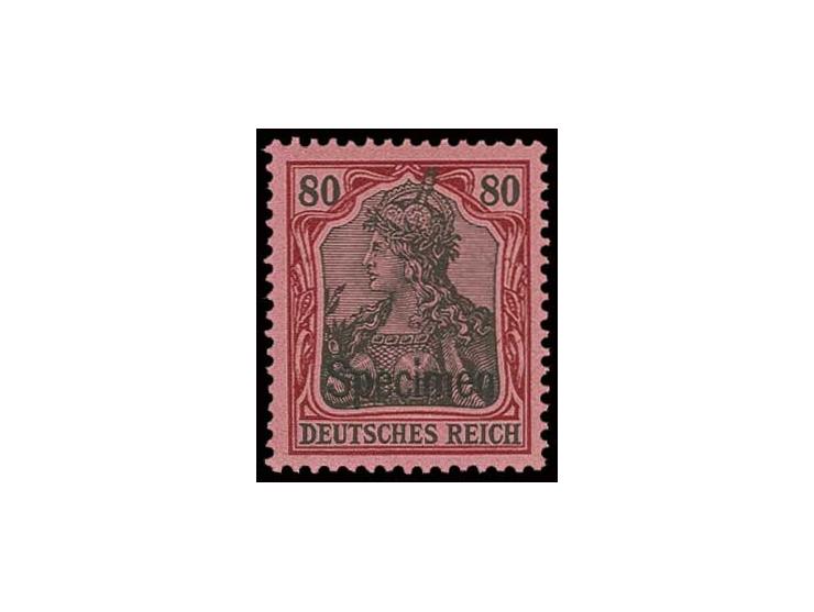 2-80 Pfg. kpl. mit Aufdruck "Specimen", postfrisch, 10 Pfg. kleine Haftstelle und 80 Pfg. leichter herstellungsbedingter Gumm