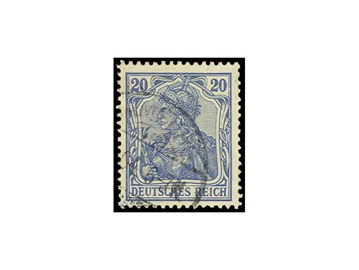 20 Pfg. grauultramarin, gestempelt, Pracht, doppelt sign. Jäschke BPP (Mi. 1500,-)