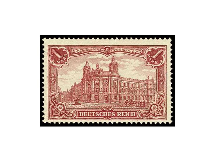 1 M. karminrot, postfrisch, Kabinett (Mi. 1900,-)