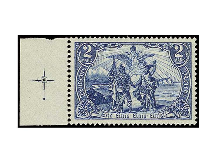 2 M. lateinisch, linkes Randstück mit Anlegekreuz, postfrisch, Luxus, sign. Jäschke BPP (Mi. 350,-)
