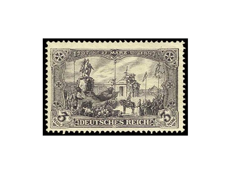 3 M. schwarzviolett, postfrisch, oben rechts schwache Eckknitter, sonst tadellos (Mi. 1800,-)