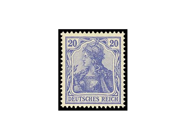 20 Pfg. hellilaultramarin, postfrisch, Kabinett, sign. Dr. Hochstädter BPP (Mi. 1200,-)