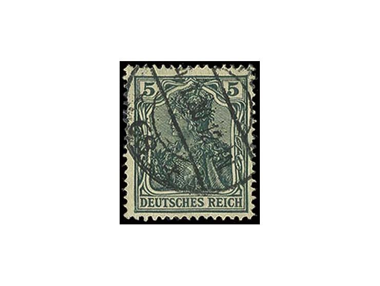 1915/19, Kriegsdrucke: 3 Pfg. schwärzlichbraun sowie 5 Pfg. dunkelbläulich- und schwarzopalgrün, postfrisch, sauber gestempel