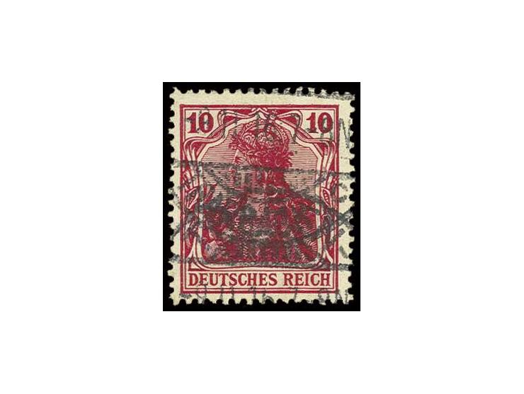 10 Pfg. lilarot, farbfrisch mit Stempel "TRABEN-TRARBACH 9.11.16", Kabinett, seltene Marke, Fotoattest Jäschke-L. BPP (Mi. 30