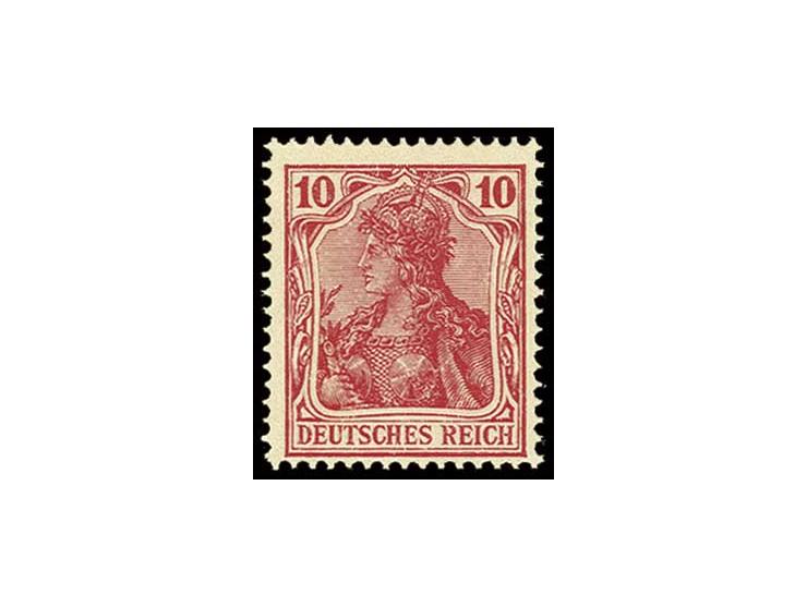 10 Pfg. dunkelrosarot, postfrisch, Kabinett, Fotoattest Jäschke BPP (Mi. 280,-)