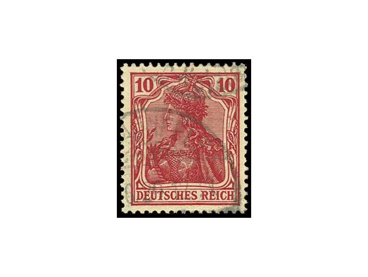 10 Pfg. dunkelrosarot, gestempelt, Pracht, sign. Dr. Oechsner BPP (Mi. 200,-)