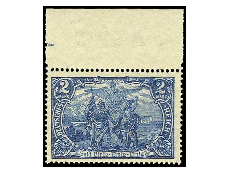 2 M., postfrisches Oberrandstück, Luxus, sign. Dr. Hochstädter BPP (Mi. 420,-)