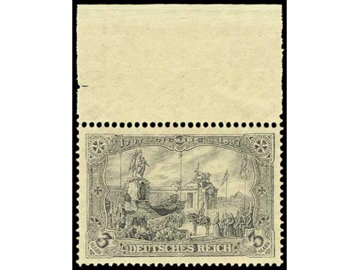 3 M., postfrisches Oberrandstück, Pracht, Fotoattest Jäschke-L. BPP (Mi. 900,-)