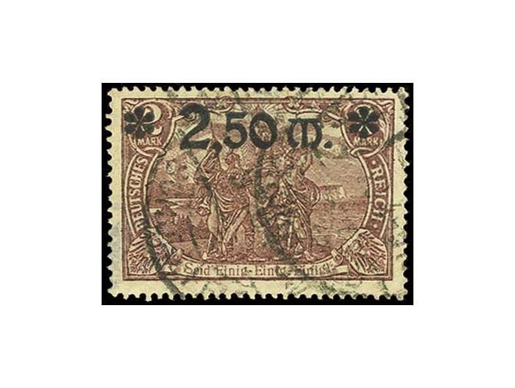 2,50 M. braunlila, gestempelt, Pracht, sign. Oechsner BPP und Infla (Mi. 250,-)