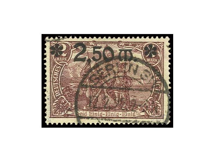 2,50 M. lilabraun mit Stempel "BERLIN 12.2.22", Pracht, sign. Bechtold BPP und Infla (Mi. 1400,-)