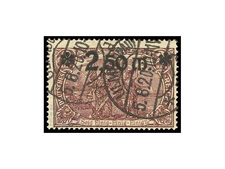 2,50 M. lilabraun, sauber gestempelt "ULM 5.8.20", Kabinett, sign. Peschl BPP und Infla (Mi. 1400,-)