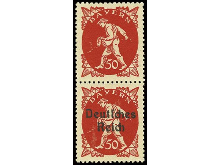 30 und 50 Pfg. jeweils im senkrechten Paar mit und ohne Aufdruck, postfrisch, Kabinett, sign. Gaedicke BPP bzw. Fotobefund Tw
