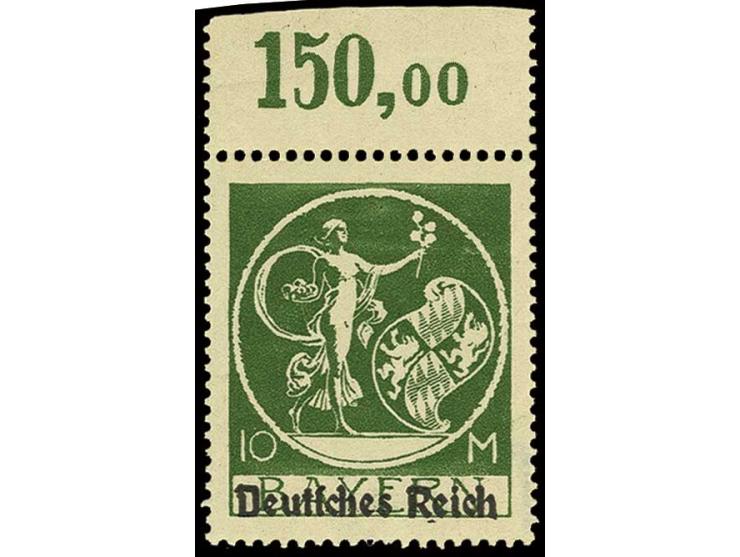 Type II: 3-20 M., dabei 3, 4 und 10 M. Oberrandstücke (10 M. Oberrand gering beschnitten), postfrisch, Pracht, bis auf 4 und 