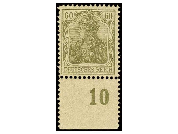 60 Pfg., Kölner Postfälschung, postfrisches Unterrandstück, Luxus (Mi. 500,-)